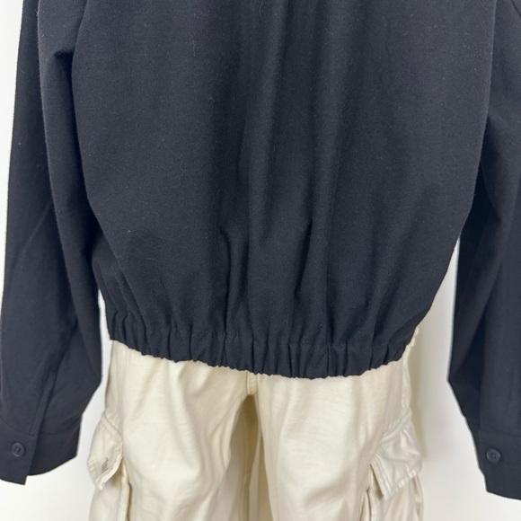 Muji Women's Black Button-Up Jacket Essential Outerwear Collection Size Medium - Picture 9 of 16